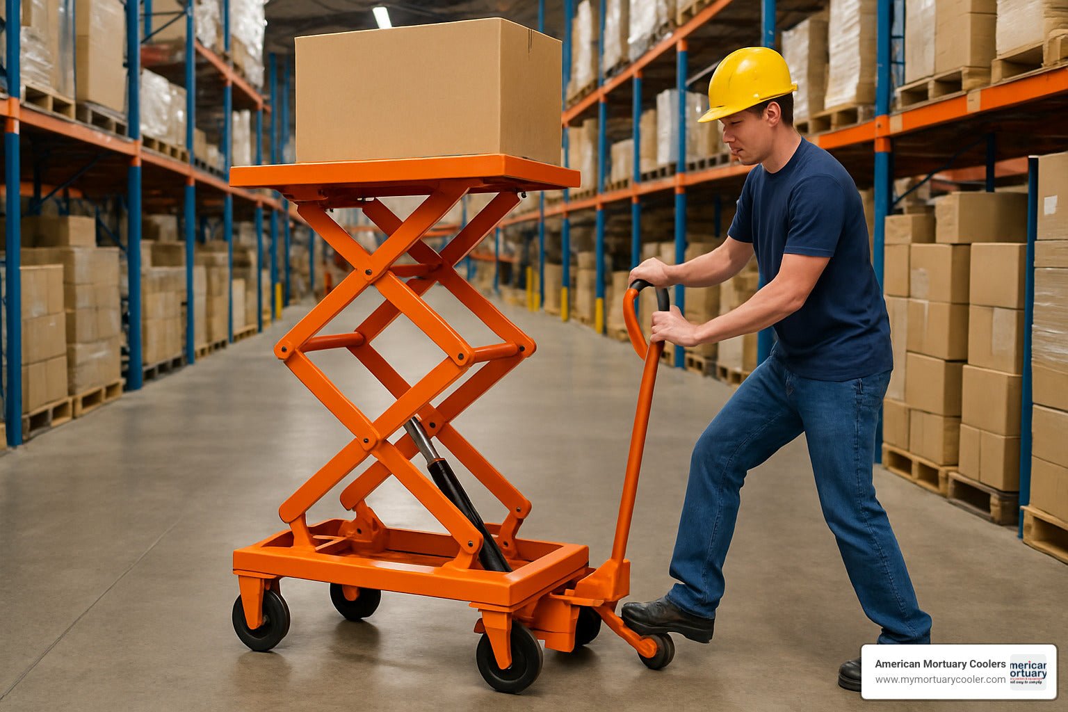 The Ultimate Guide to Comparing Manual Scissor Lifts - American Mortuary Coolers & Equipments The Ultimate Guide to Comparing Manual Scissor Lifts - American Mortuary Coolers & Equipments
